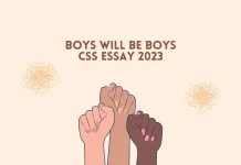 Boys will be Boys CSS ESSAY 2022 Boys will be Boys